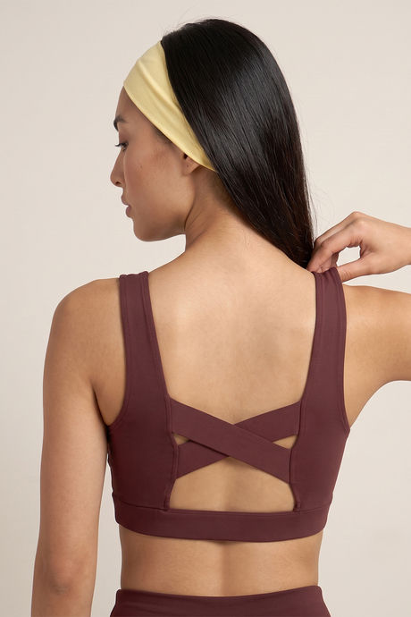 Zelocity Medium Impact Quick Dry Sports Bra - Friar Brown — image 5